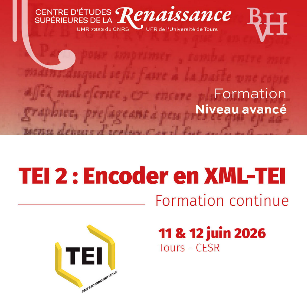 [Formation] TEI 2 : Encoder en XML-TEI, niveau avancé